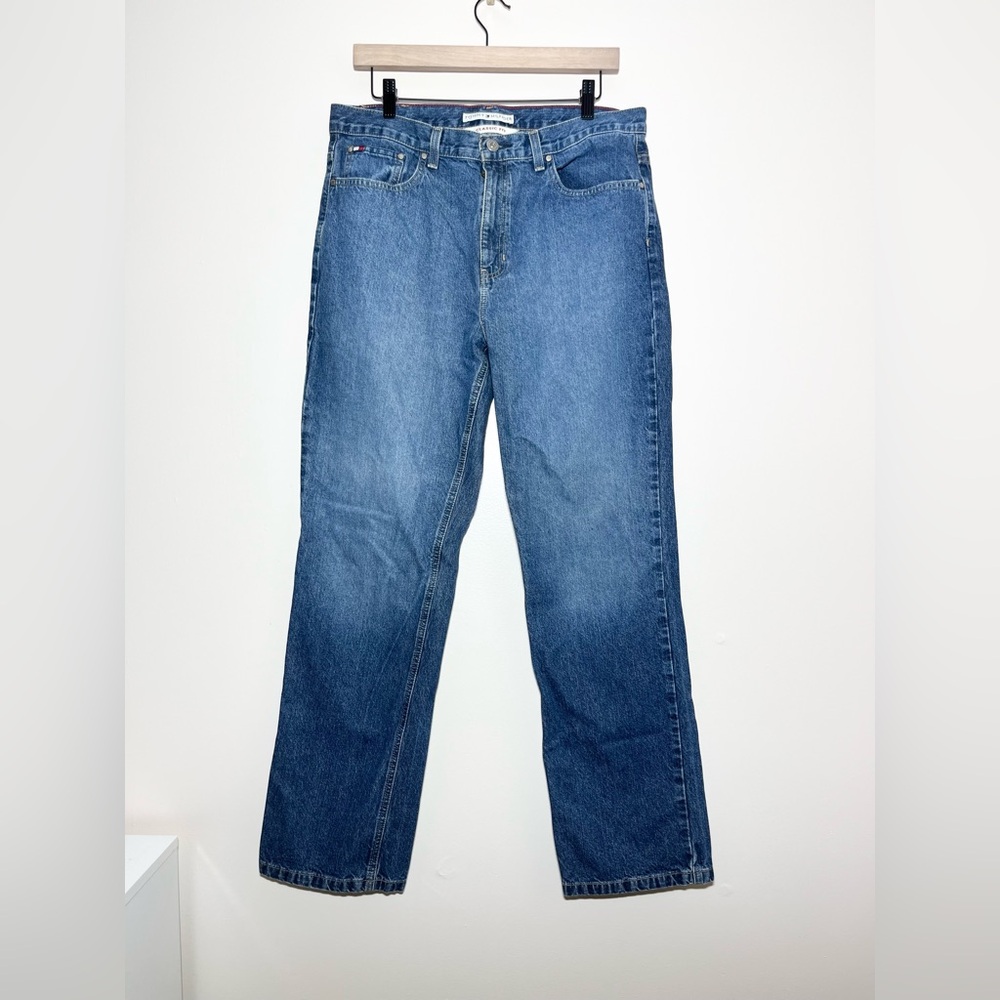 TOMMY HILFIGER Vintage Y2K Classic Fit Jeans Women’s Denim Pants 2000s | 12